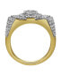 Spotlight Natural Certified Diamond 1.98 cttw Round Cut 14k Yellow Gold Statement Ring for Men