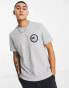 Farah Reggie t-shirt in grey marl with front and back graphics Exclusive to ASOS