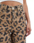 COLLUSION X015 baggy jeans in washed leopard print VERWASCHENES LEOPARDENMUSTER, W32 - фото #3