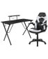 Фото #4 товара Gaming Desk And Racing Chair Set With Headphone Hook, And Monitor Stand