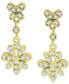 ფოტო #1 პროდუქტის Cubic Zirconia Flower Drop Earrings in 18k Gold-Plated Sterling Silver, Created for Macy's