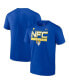 Фото #2 товара Men's Royal Los Angeles Rams 2021 NFC Champions Iconic Slant T-shirt