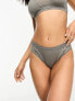 Фото #7 товара Calvin Klein Future Shift high waist thong with contrast logo waistband in grey