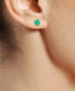 ფოტო #2 პროდუქტის Emerald Stud Earrings (3/4 ct. t.w.) in 14k Gold