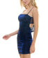 ფოტო #6 პროდუქტის Juniors' Lurex Shirred Cut-Out Mini Dress