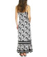 Women's Printed Ruffle-Hem Maxi Dress