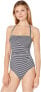 LAUREN RALPH LAUREN Women's 189543 Stripe Draped One-Piece Swimsuit Size 6