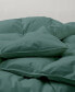 Cotton Fabric Baffled Box All Season Colored Goose Feather and Down Comforter, Twin Зеленый, Близнец - фото #4