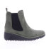 Фото #1 товара Fly London Lita LITA229FLY-007 Womens Green Suede Slip On Chelsea Boots