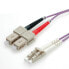 Фото #2 товара ROLINE Fibre Optic Jumper Cable - 50/125µm - LC/SC - OM4 - purple 2 m - 2 m - OM4 - LC - SC