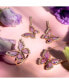 ფოტო #4 პროდუქტის Grape Amethyst (2-7/8 ct. t.w.) & Diamond (1/4 ct. t.w.) Butterfly Pendant Necklace in 14k Rose Gold, 18" + 2" extender