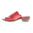 Фото #5 товара Miz Mooz Callan P63004 Womens Red Leather Slip On Heeled Sandals Shoes 9.5