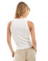 Фото #4 товара Mango sleeveless knitted racer vest in white