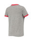 Women's Heathered Gray Cincinnati Bearcats Siro Slub Tri-Blend Ringer T-shirt