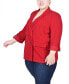 Plus Size Long Sleeve Double Breasted Crepe Blazer