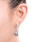 ფოტო #2 პროდუქტის Cultured Freshwater Pearl 5-5.5mm and Cubic Zirconia Drop Earrings in Sterling Silver