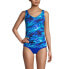 Фото #12 товара Women's D-Cup Chlorine Resistant Adjustable Underwire Tankini Swimsuit Top