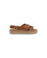 Фото #2 товара Women's Crossed Leather Sandals