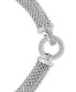 ფოტო #4 პროდუქტის Diamond Circle Mesh Link 18" Collar Necklace (5/8 ct. t.w.)
