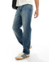 ASOS DESIGN straight leg jeans in tinted vintage light wash