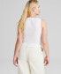 Фото #2 товара Women's Button Front Scoop-Neck Sleeveless Top, Created for Macy's