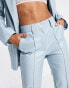 Aria Cove leather look cigarette trouser co ord in baby blue