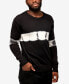 Фото #4 товара Men's Horizontal Tie Dye Crew Neck Sweater