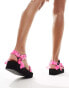 Arizona Loves Trekky neon bandana sandals in pink exclusive to ASOS