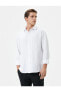 Фото #2 товара 4sam60014hw 000 Beyaz Erkek Dokuma Pamuk Uzun Kollu Basic Gömlek
