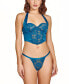 Women’s 2 PC Lingerie Set of a Halter Bustier and Panty Patterned with Lace