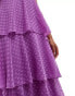 Фото #2 товара Vila cami tiered maxi dress in purple dobby