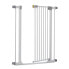 Hauck Clear Step Autoclose Safety Gate for Widths 75-80 cm, Ultra Flat Threshold, Automatic Closing Mechanism, No Drilling, One-Handed Opening, Metal, White