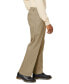 Фото #3 товара Men's Signature Relaxed Fit Pleated Iron Free Pants with Stain Defender