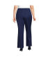 ფოტო #2 პროდუქტის Plus Size High Rise Bi Stretch Pintuck Boot Cut Pants