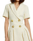 ფოტო #3 პროდუქტის Women's Tweed Short Sleeve Blazer Mini Dress