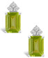 ფოტო #3 პროდუქტის Peridot (3-3/8 ct. t.w.) and Diamond (1/8 ct. t.w.) Stud Earrings in 14K Yellow Gold or 14K White Gold