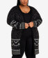 Фото #1 товара Plus Size Lori Animal Coatigan Sweater