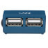 Фото #8 товара Manhattan USB-A 4-Port Micro Hub - 4x USB-A Ports - Blue - 480 Mbps (USB 2.0) - Bus Power - Equivalent to Startech ST4200MINI2 - Hi-Speed USB - Three Year Warranty - Blister - USB 3.2 Gen 1 (3.1 Gen 1) Type-A - USB 3.2 Gen 1 (3.1 Gen 1) Type-A - 480 Mbit/s - Black