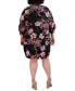 ფოტო #2 პროდუქტის Plus Size Printed Jacket & Shift Dress