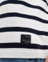 Pull&Bear striped short sleeve t-shirt in navy