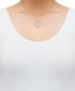 ფოტო #2 პროდუქტის Diamond Double Row Heart Pendant Necklace (1/2 ct. t.w.) in Sterling Silver, 16" + 2" extender