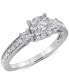 Фото #1 товара Diamond Halo Engagement Ring (5/8 ct. t.w.) in 14k White Gold