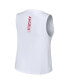 Фото #3 товара Women's White Los Angeles Angels Lace-Up Tank Top