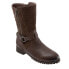 Softwalk Marlowe S1857-046 Womens Brown Wide Leather Casual Dress Boots