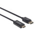 Фото #2 товара Manhattan DisplayPort 1.2 to HDMI Cable - 4K@60Hz - 1m - Male to Male - DP With Latch - Black - Not Bi-Directional - Three Year Warranty - Polybag - 1 m - DisplayPort - HDMI - Male - Male - Straight