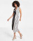 ფოტო #6 პროდუქტის Women's Striped Side-Bar Midi Dress