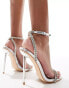 Public Desire Blessed barely there heeled sandal in silver Серебристый, 40 - фото #2