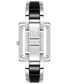 ფოტო #3 პროდუქტის Women's Three-Hand Quartz Silver-Tone Alloy with Black Ceramic Bracelet Watch, 24mm