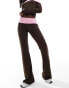 Фото #8 товара ASOS DESIGN legging co ord in pink and chocolate