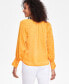 Фото #2 товара Women's Pleated V-Neck Blouse, Created for Macy's